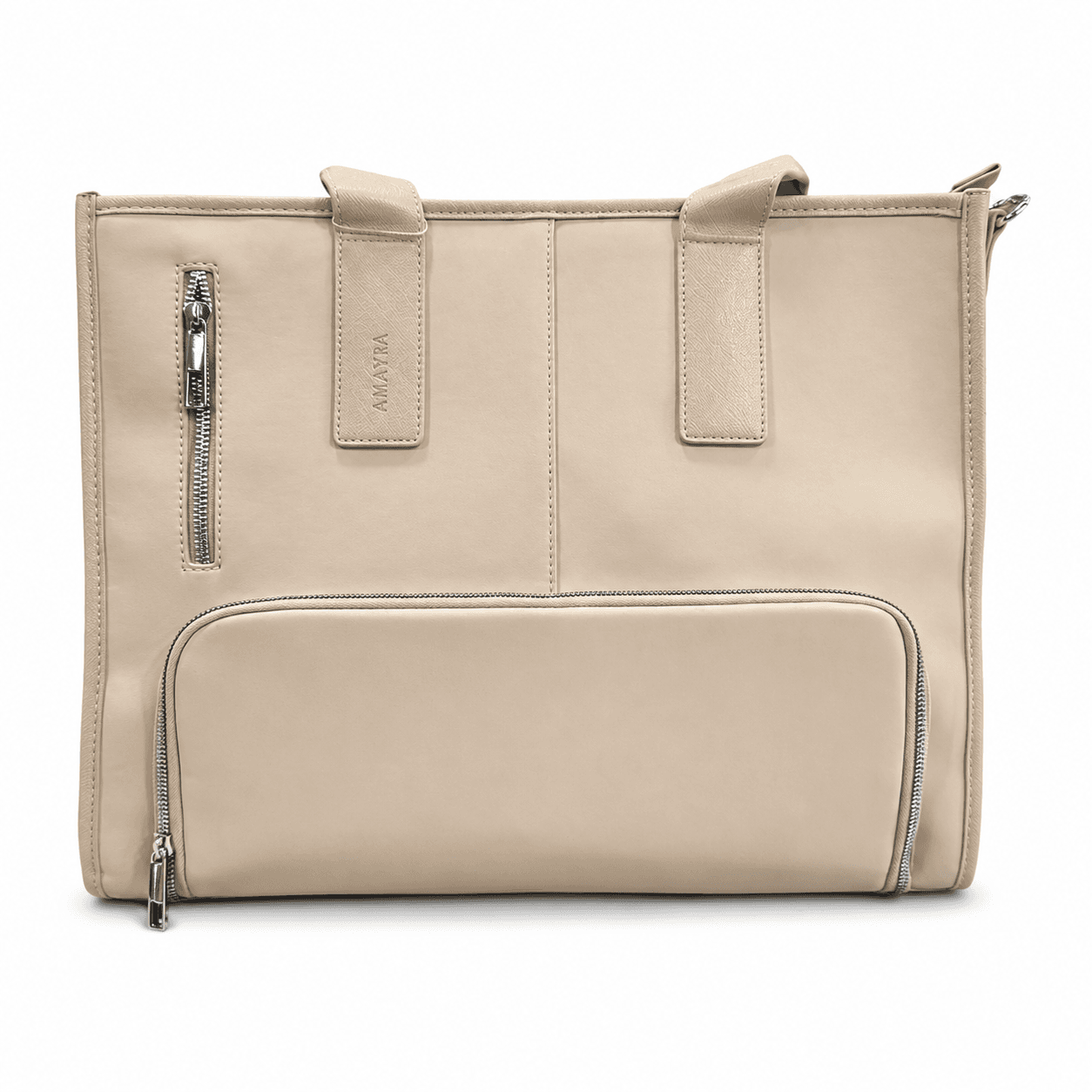 Cartera Amayra 34cm Crema | Sintético