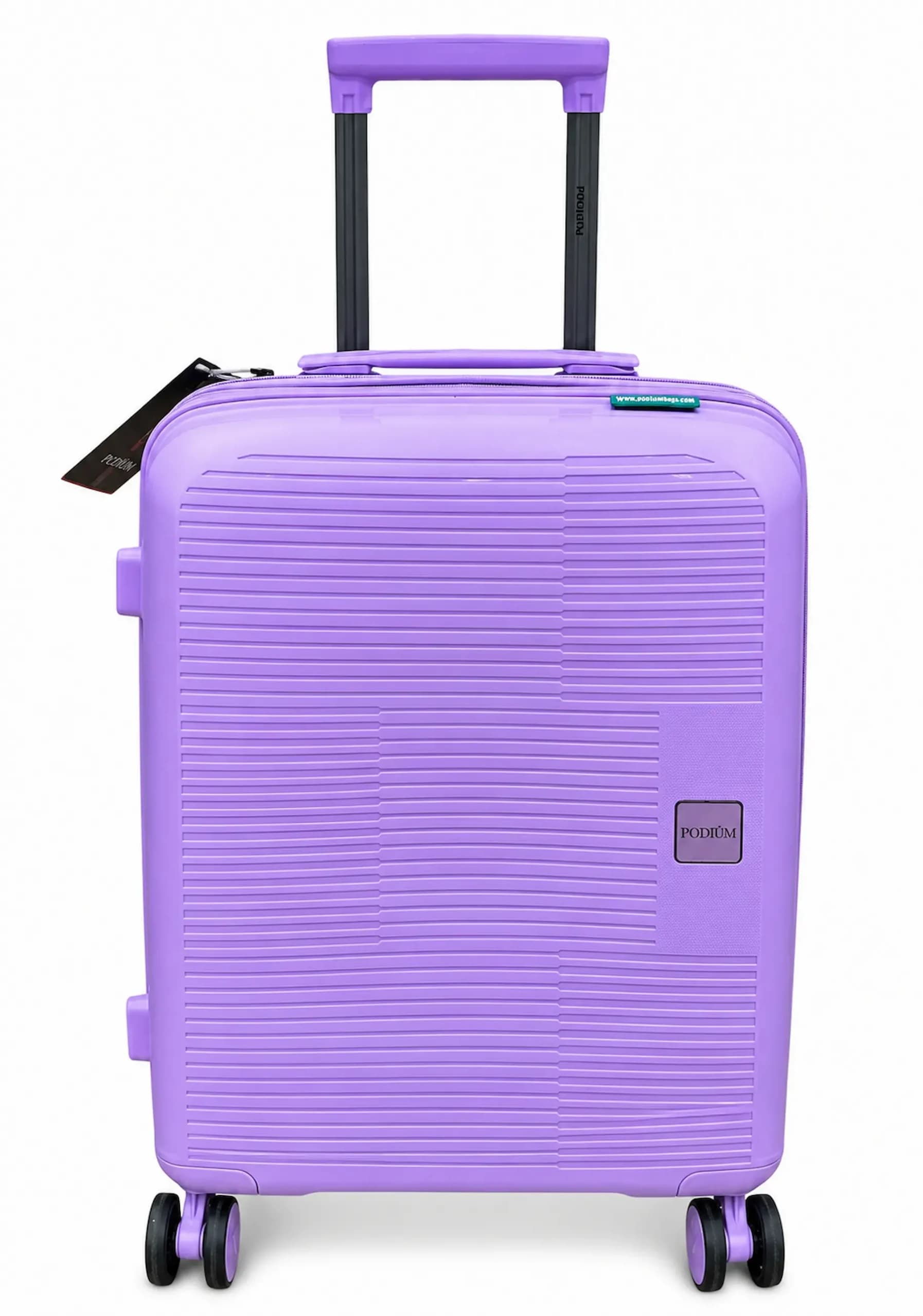 Podium Valija de Cabina 55cm Lila | 100%pp,4 Ruedas, Liviana